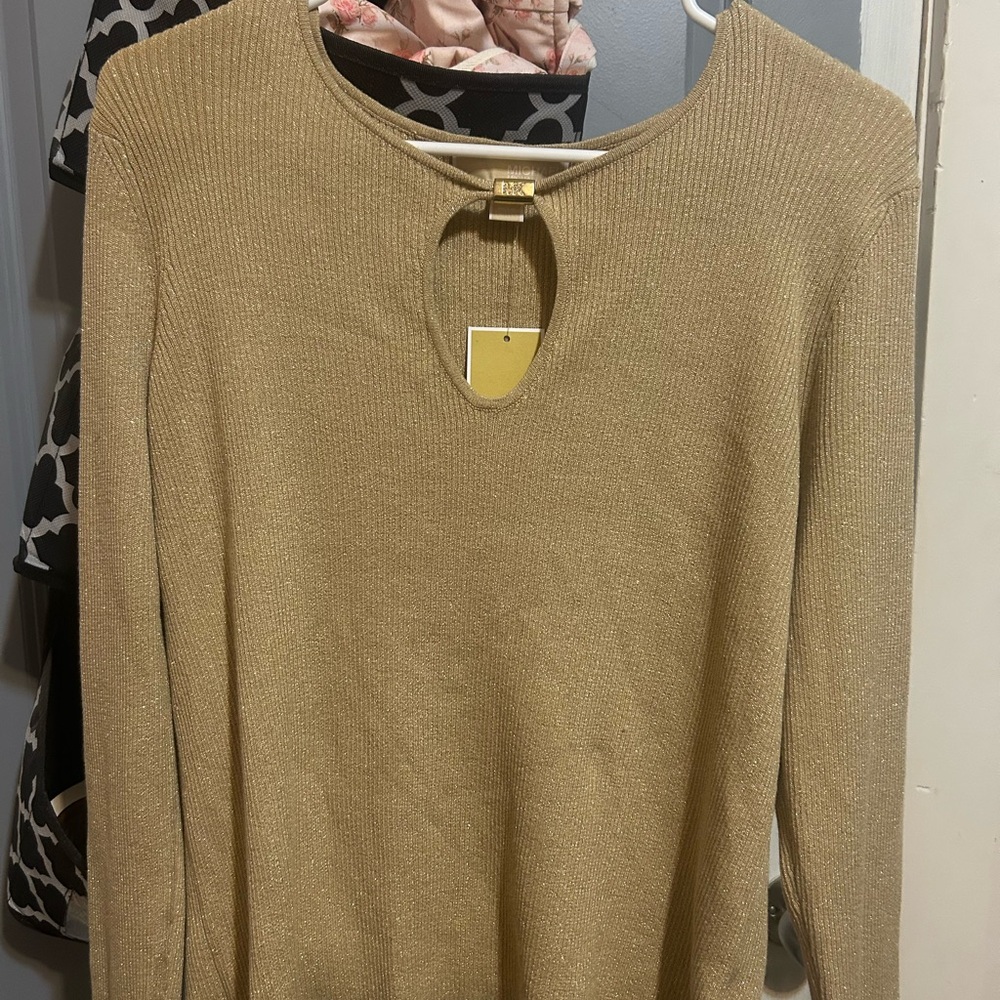 Michael Kors Gold Crew Neck Sweater
